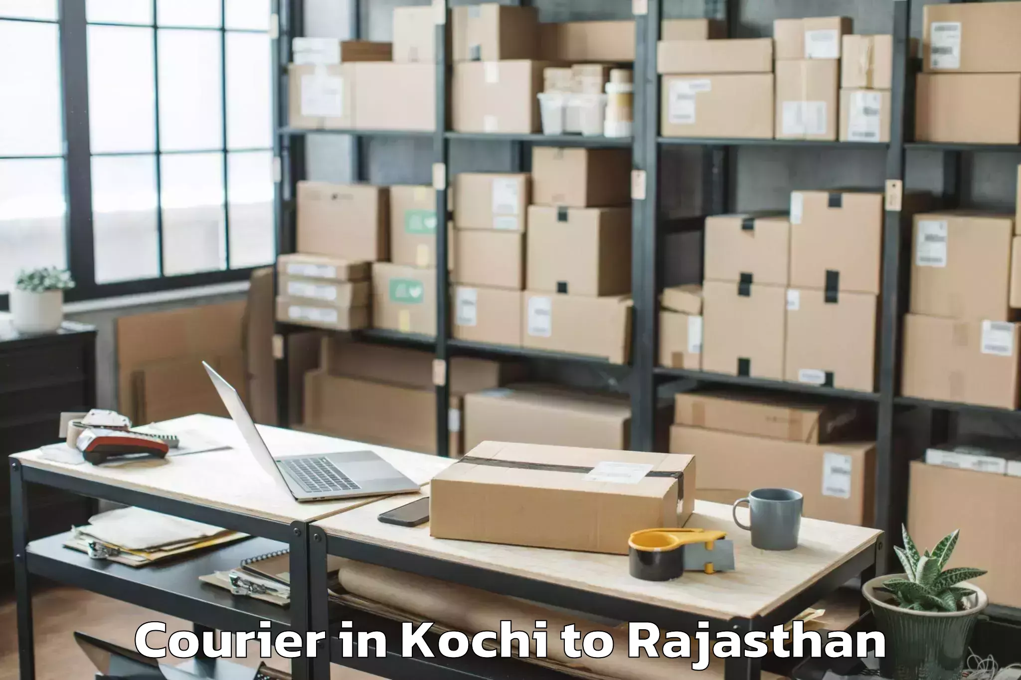 Comprehensive Kochi to Opjs University Churu Courier